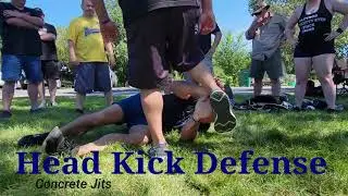Concrete Jits. Defense against kicks to the head - Summer Survival Retreat.