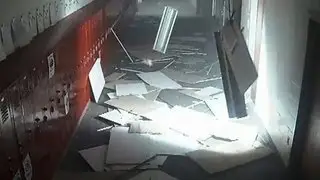 Tornado captured on school security camera as it ripped though Ind.