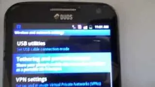 Using a Samsung galaxy y pro duo to create a mifi hotspot
