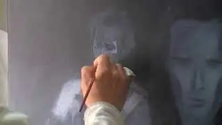 Billy Morrison of Billy Idol time laps painting for the book 