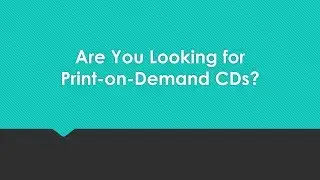 Looking for Print-on-Demand CDs?