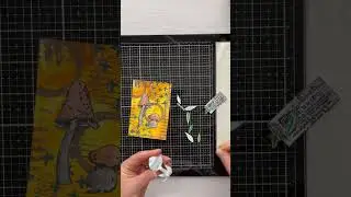 Create a mixed media card using Rubber Dance stamps and stencils #cards #mixedmedia #papercraft