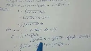 Integrate the function √(x²-8x+7) is equal to (A)1/2(x-4)√(x²-8x+7) + 9log|x-4+√(x²-8x+7)| + c