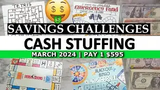 First Cash Stuffing Of March Pay 1 | Savings Challenges