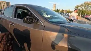 She accidentally put her car in drive instead of reverse