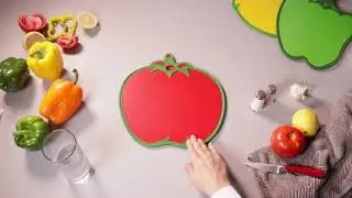 Set of 3 Kitchen Cutting Boards - Non-Slip, BPA-Free, Fun Design!