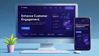 Dark SaaS Landing Page Design 😍 | Desktop + Mobile Responsive | HTML CSS