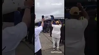 Moment Fubara arrived Port Harcourt airport to resume office after Rivers emergency rule