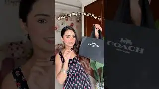 Unboxing My *COACH* Bag 😍👜 BIRTHDAY GIFT!! 🎁✨ #shorts #ytshorts #birthday #unboxing