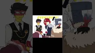 SHOT! ft. CH & OC #trend #shorts #countryhumans #oc #animationmeme #animation #au #challenge