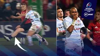 Every angle of Finn Russell's INSANE grubber-kick nutmeg try! | Heineken Champions Cup