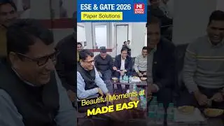 Behind the Scene Moments at MADE EASY | ESE & GATE Paper Solution!