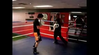 Austin Lingo Boxing Mitt Work with Coach Bendu