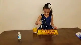 DIY Invisible ink for writing secrets messages with baking soda. A fun science experiment for kids.