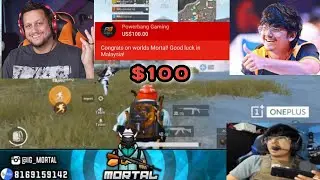 #MortaL Reaction when #PowerbangGAMING Donates $100 in Live stream 🔥| #SouLMortaL😎