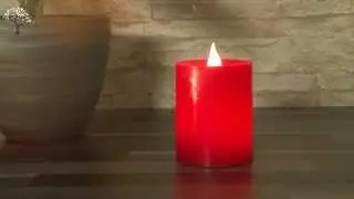 Zeitgesteuerte LED-Echtwachskerze in rot, flackernd Artikel-Nr.: 067-16 www.deko-welten.de