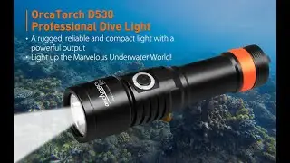 ORCATORCH D530 Scuba Dive Light, 1300 Lumens, 8 Degrees Narrow Beam Angle