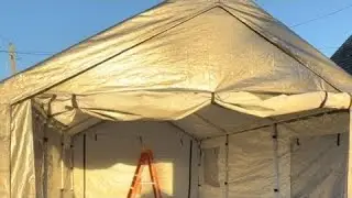 portable shed/ car port 10x16 unboxing and installation￼  (Amazon’s  Sannwsg).  