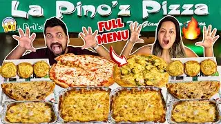 LAPINOZ FULL MENU EATING CHALLENGE | PIZZA,PASTA,LASAGNA,GARLIC BREAD,TACOS,SPAGHETTI,QUESADILLAS😍🔥