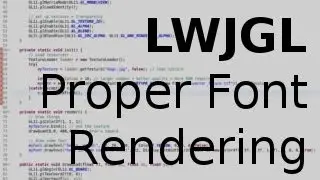 Java LWJGL :: Font and Texture Loader