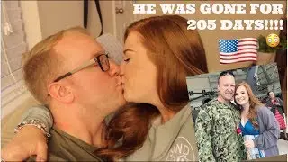 HUSBANDS MILITARY HOMECOMING!!! 205 long days | christinavlogs