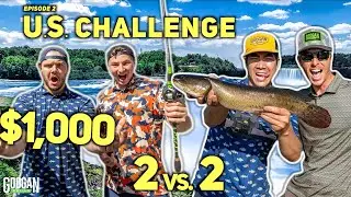2v2 $1000 BUDGET Multi Species UNITED STATES Fishing CHALLENGE ( TOTAL LENGTH WINS )