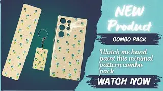 DIY Hand-Painted Aesthetic Combo Pack | Mobile Insert, Keychain & Bookmark Set!