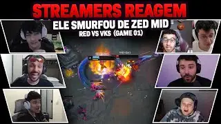 STREAMERS REAGEM: ELE SMURFOU DE ZED NA FINAL DO CIRCUIT&Atilde;O! | GAME 01 | RED vs VKS