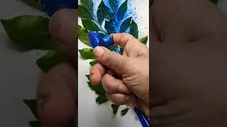 Amazing Leaf Painting with Toothbrush🤩 #love #nature  #drawing #youtube short