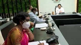 CM YS Jagan Video Conference Visuals with District Collectors SPs and other senior officials
