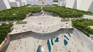 Qingdao Shanghe Plaza Landscape Concept Design, China