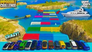 GTA5:Indian cars vs IMPOSSIBLE GIANT Water Bumps CROSS Challenge