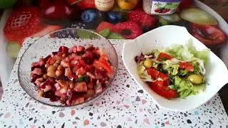 Моя постная кухня: Винегрет и зеленый салат