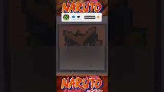 🦊 Девятихвостый лис (Курама) из Naruto в Minecraft | Pixel Art #minecraft #майнкрафт