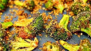 Простой рецепт запеченной брокколи с чесноком и пармезаном &mdash; Как запечь брокколи