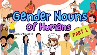 Gender Nouns of Humans in English Grammar | Useful Masculine and Feminine List | Kids Learning Video