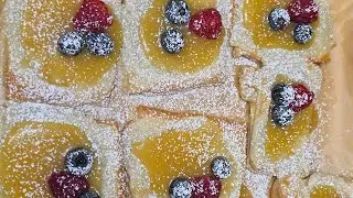 🍋Lemon berry cheesecake puff pastry🫐