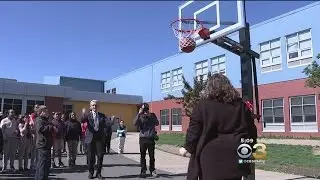 Juniata Park Academy Gets New Basketball Hoop