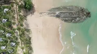 Nacpan Beach EL NIDO PHILIPPINES Aerial Video - 4K Stock Footage - Item #266