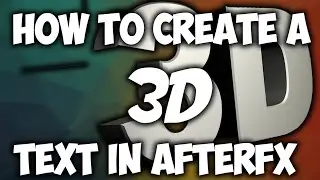 After Effects Tutorial CS6,CC New 3D Text Extrusion