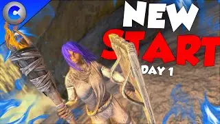 How we Claimed one of the BIGGEST Base Locations on ARK DAY 1!!!