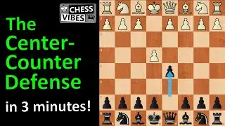 The Center-Counter Defense explained in 3 minutes!  (Also known as the Scandinavian Defense)