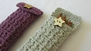 How to crochet a star stitch crochet hook case / holder