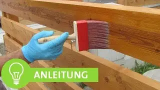 Einfache Anleitung zum Zaun Streichen: Holzzaun mit Lasur streichen