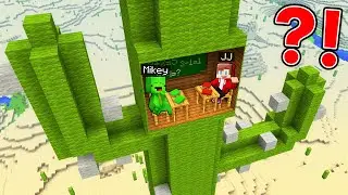 Mikey and JJ Built a School inside a Cactus in Minecraft (Maizen)