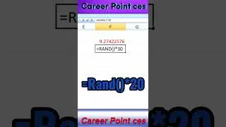 Rand #Excel #MSExcel #Rand #careerpointces #viral #viralvideo #advanceexcel #ExcelTutorial #youtube