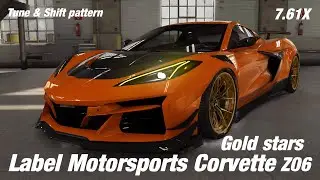 [4K] CSR2 | Label Motorsports Corvette Z06 (Gold stars) &bull; Tune & Shift pattern &bull; 7.61X