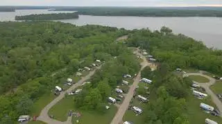 4K Drone Footage - Caesar Creek Campground - Wilmington, Ohio