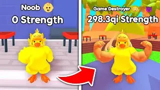 I Beat Arm Wrestle Simulator as a NOOB in Roblox