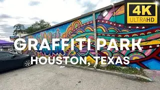 4K Graffiti Park, Houston Texas Walking Tour